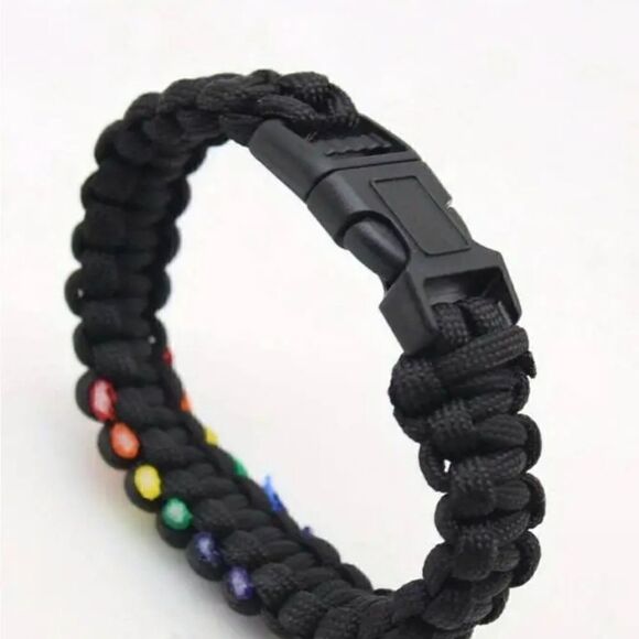 PRIDE 2 paracord bracelets set of 2 matching - Picture 4 of 9